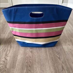 New Coldwater Creek Striped Multicolor Tote- Vintage 2004